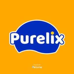 Purelix milkshake bottole logo design