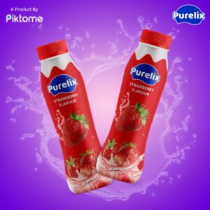 Purelix milkshake bottole lebel design